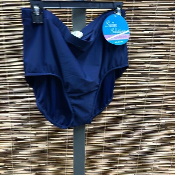 Swim Solutions Women S Navy Basic Brief Swim Bottoms Size 20W - Picture 2 of 3